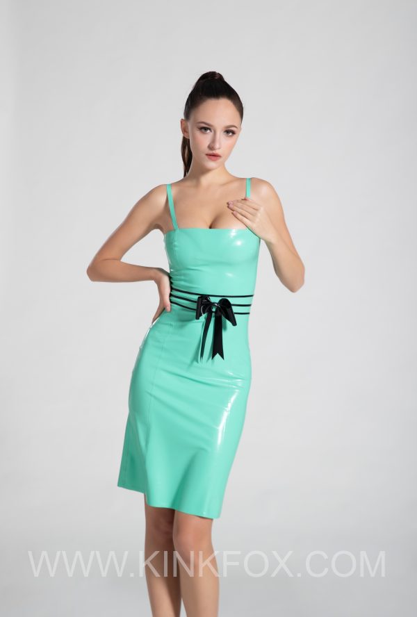 Mint Elegance Latex Dress - Image 2