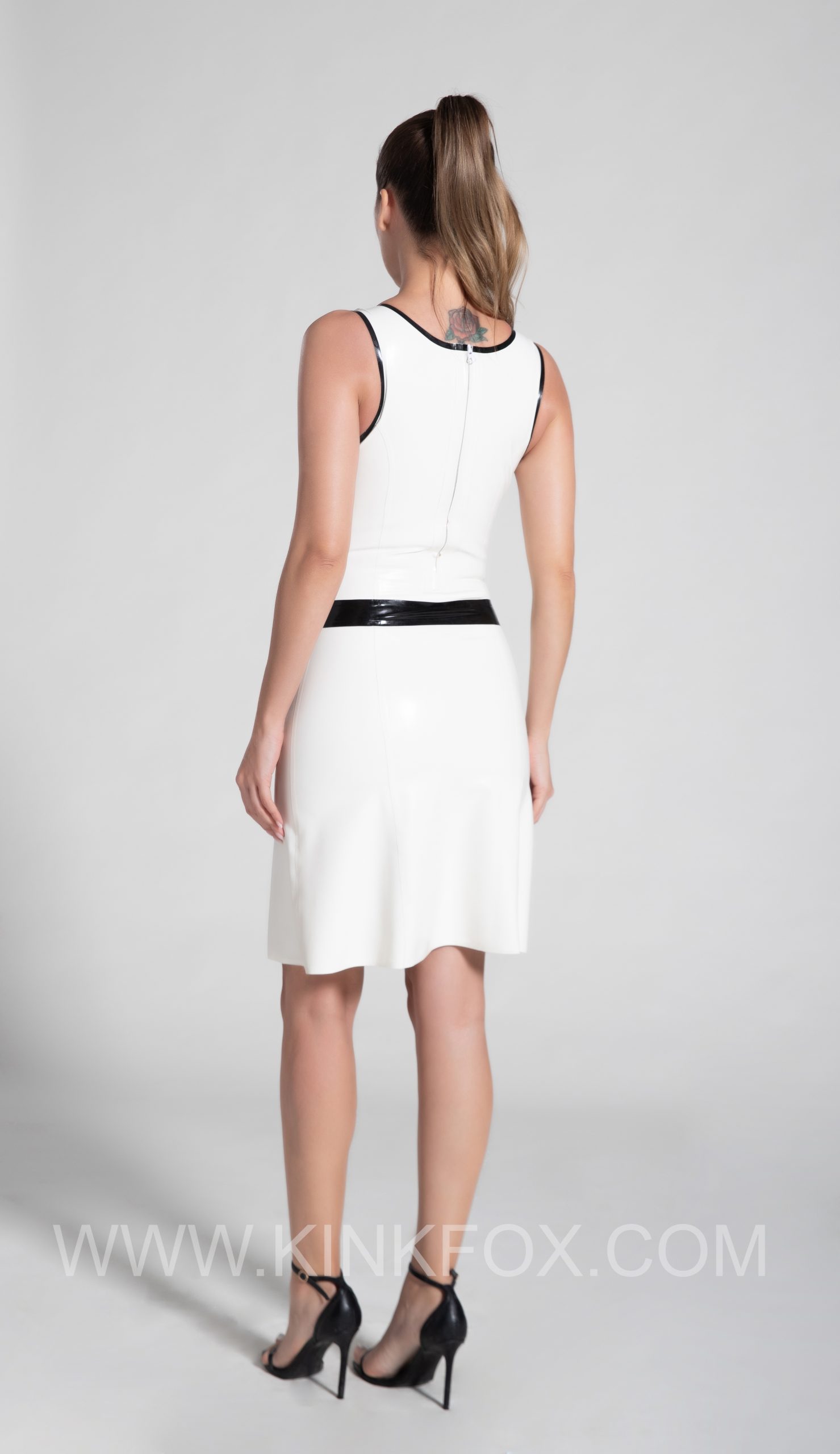 Ivory Temptation Latex Dress - Image 5