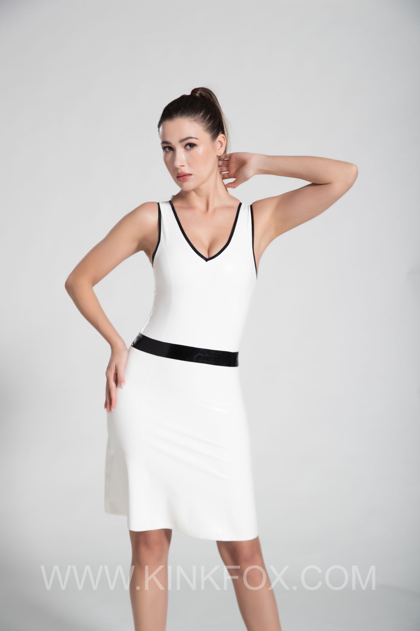 Ivory Temptation Latex Dress - Image 4