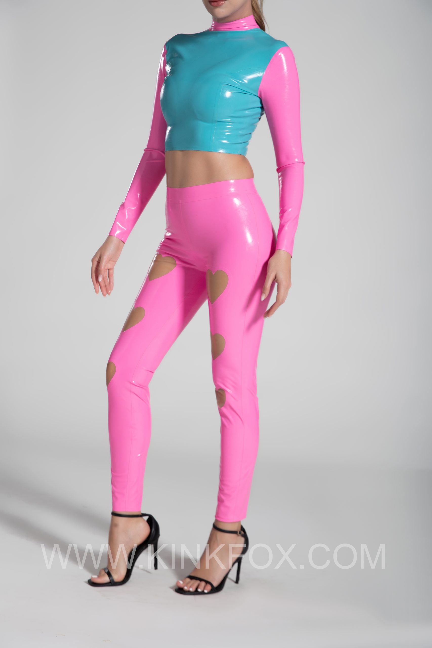 Love Heart Latex Pants