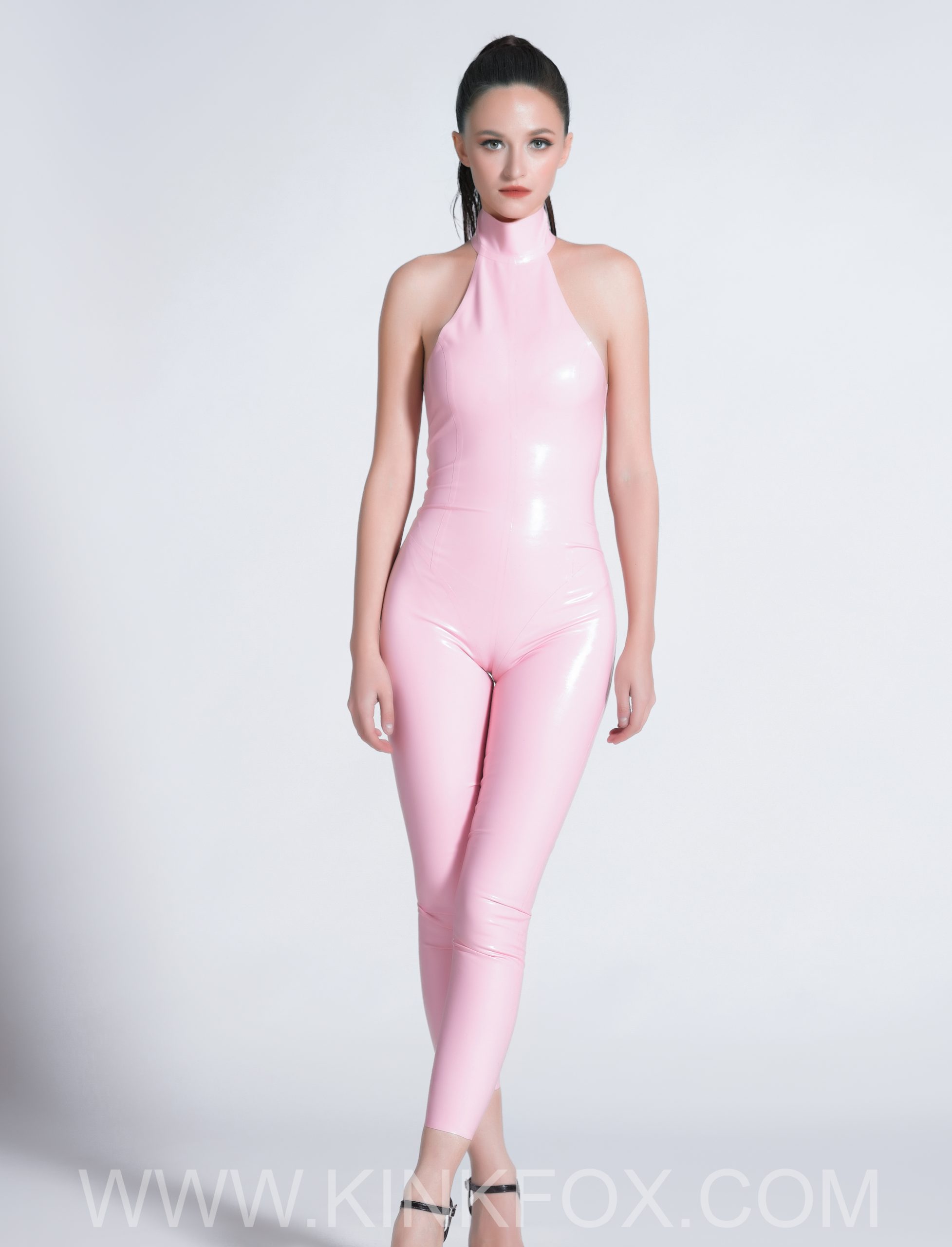 Blush Desire Latex Catsuit - Image 3