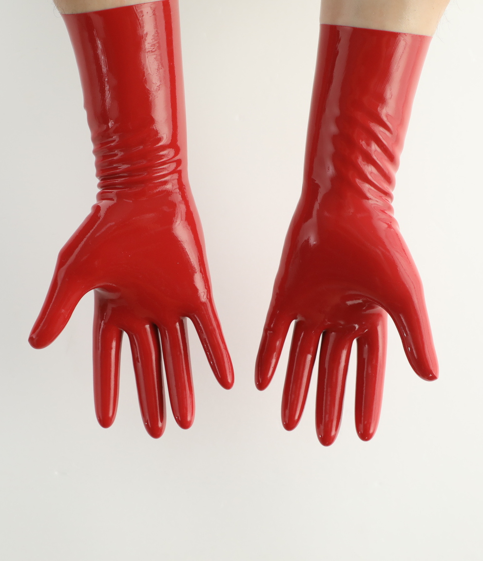 Red Latex Gloves - Image 2