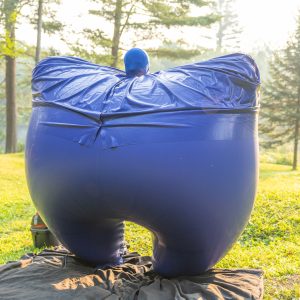 Inflatable Blueberry latex suit