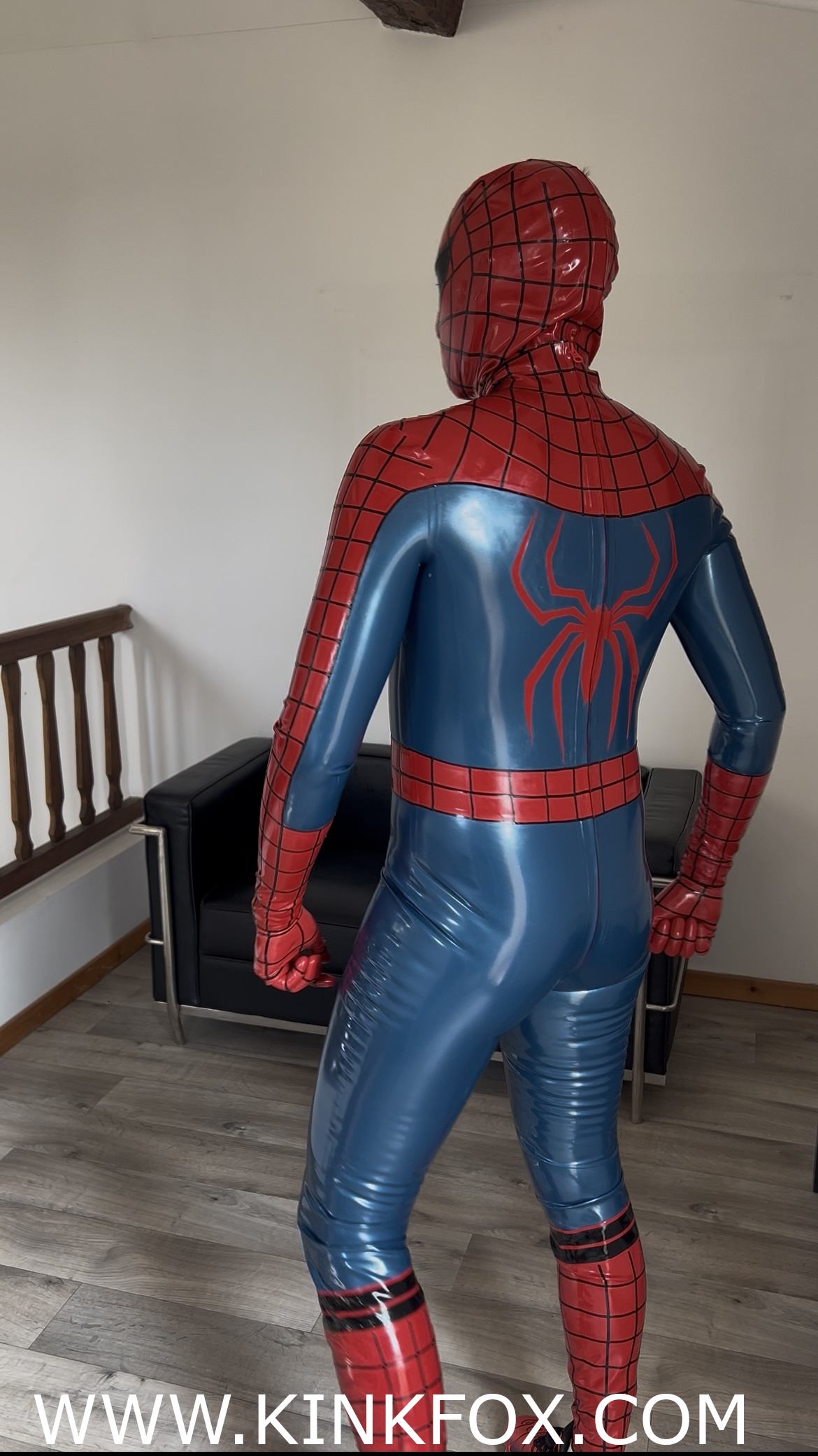 Latex Spider Hero Catsuit - Image 6