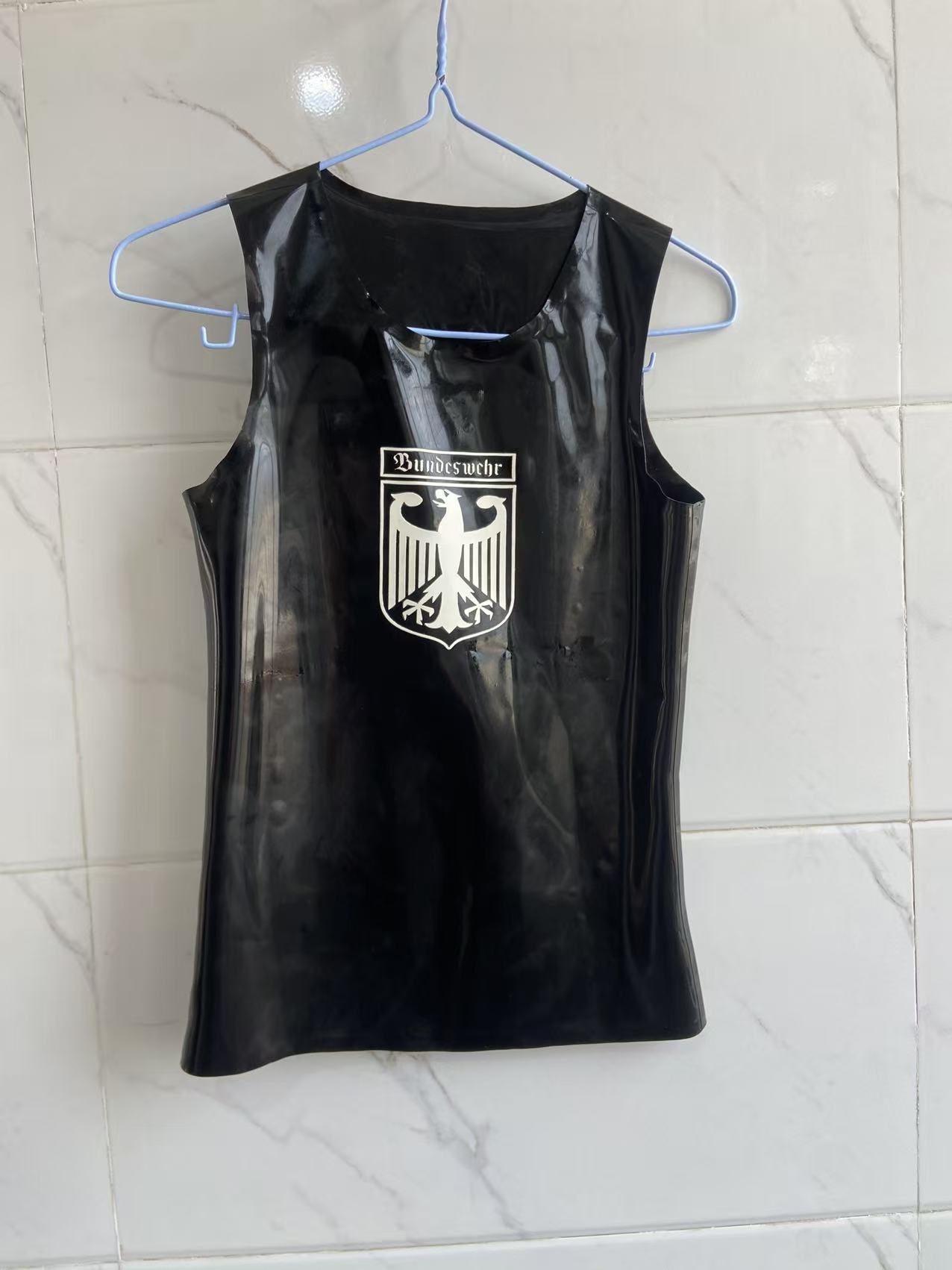 Glossy Latex Sleeveless Tank Top - Image 3