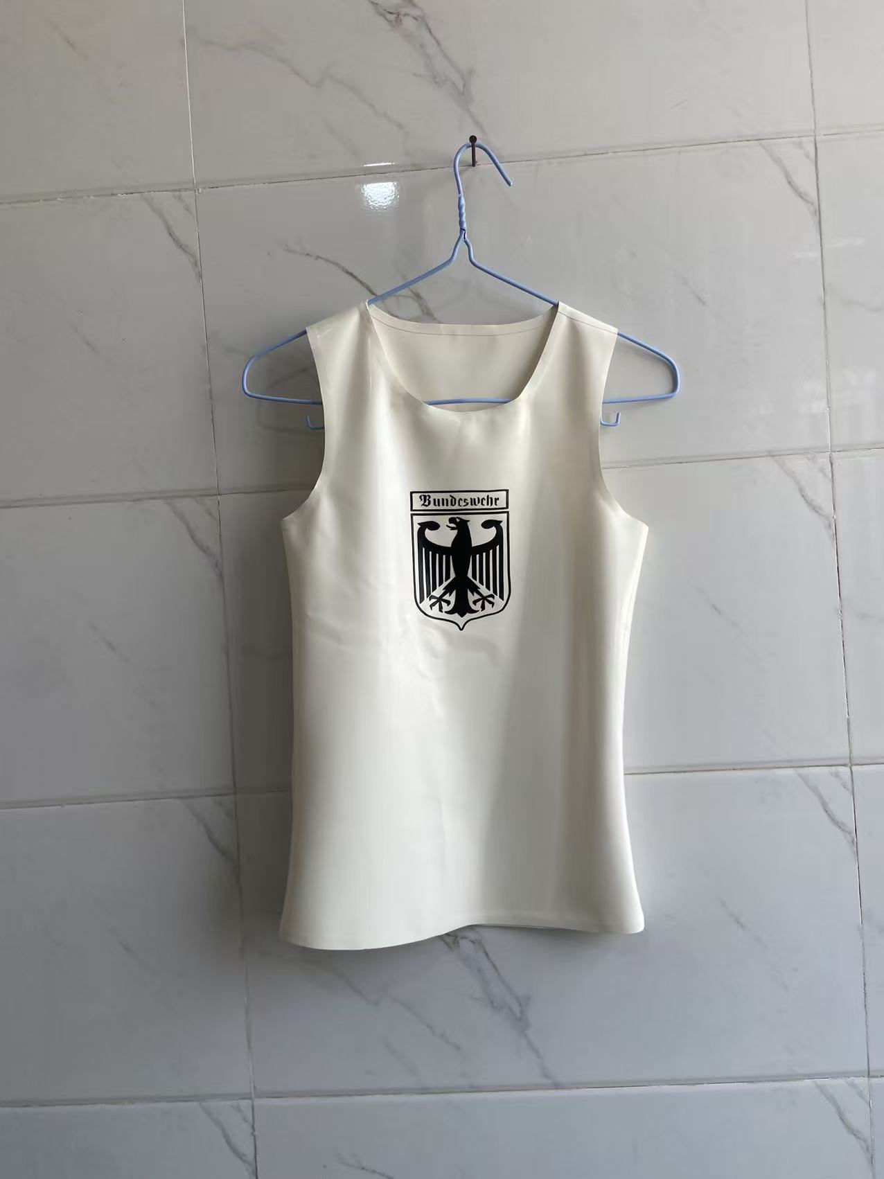 Glossy Latex Sleeveless Tank Top - Image 2
