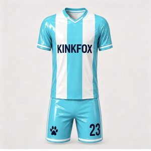 Striped Latex Football Jersey Set