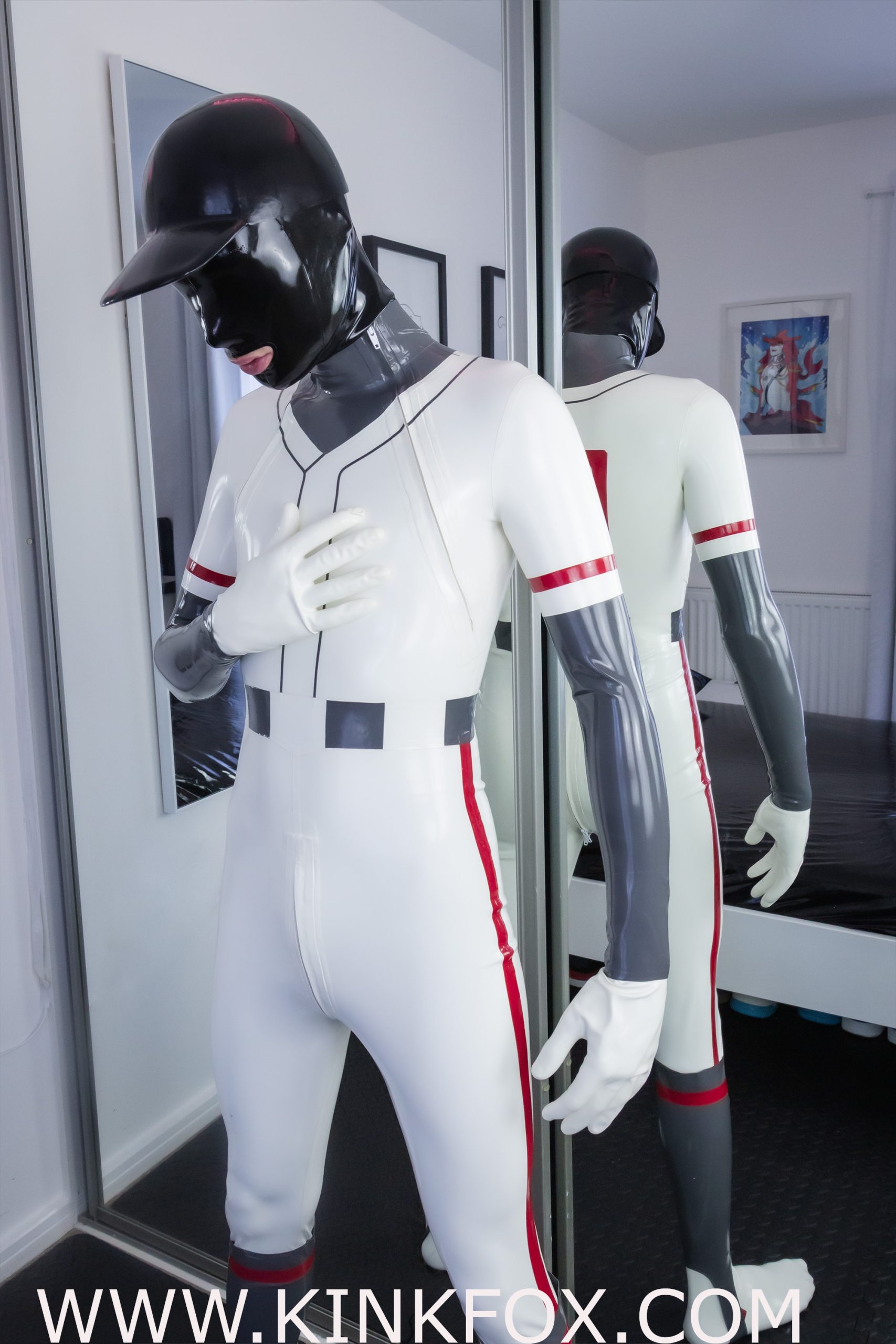 All-Star Baseball Latex Catsuit - Image 3
