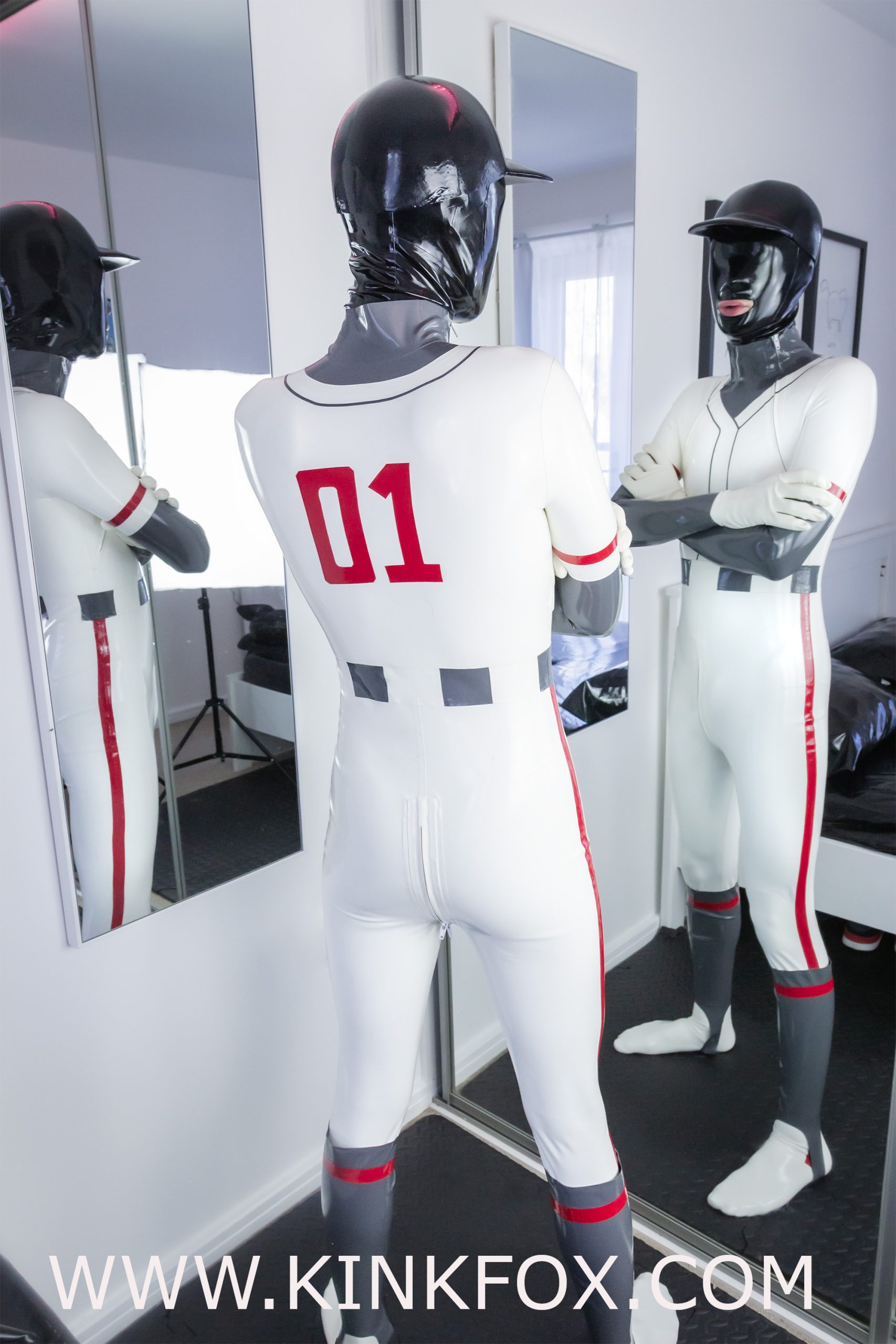 All-Star Baseball Latex Catsuit - Image 4