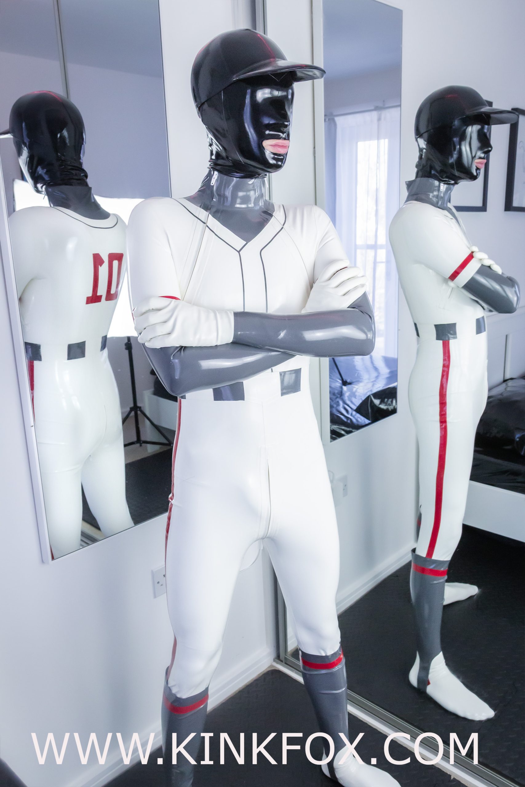 All-Star Baseball Latex Catsuit - Image 6
