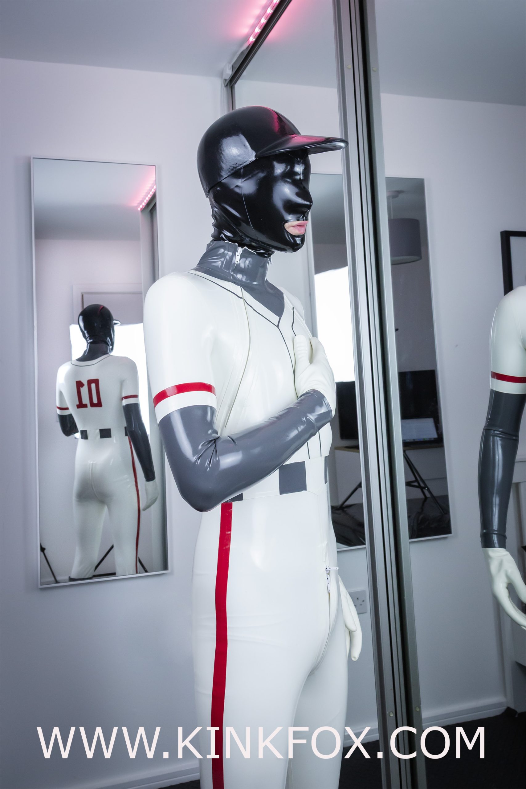 All-Star Baseball Latex Catsuit - Image 5