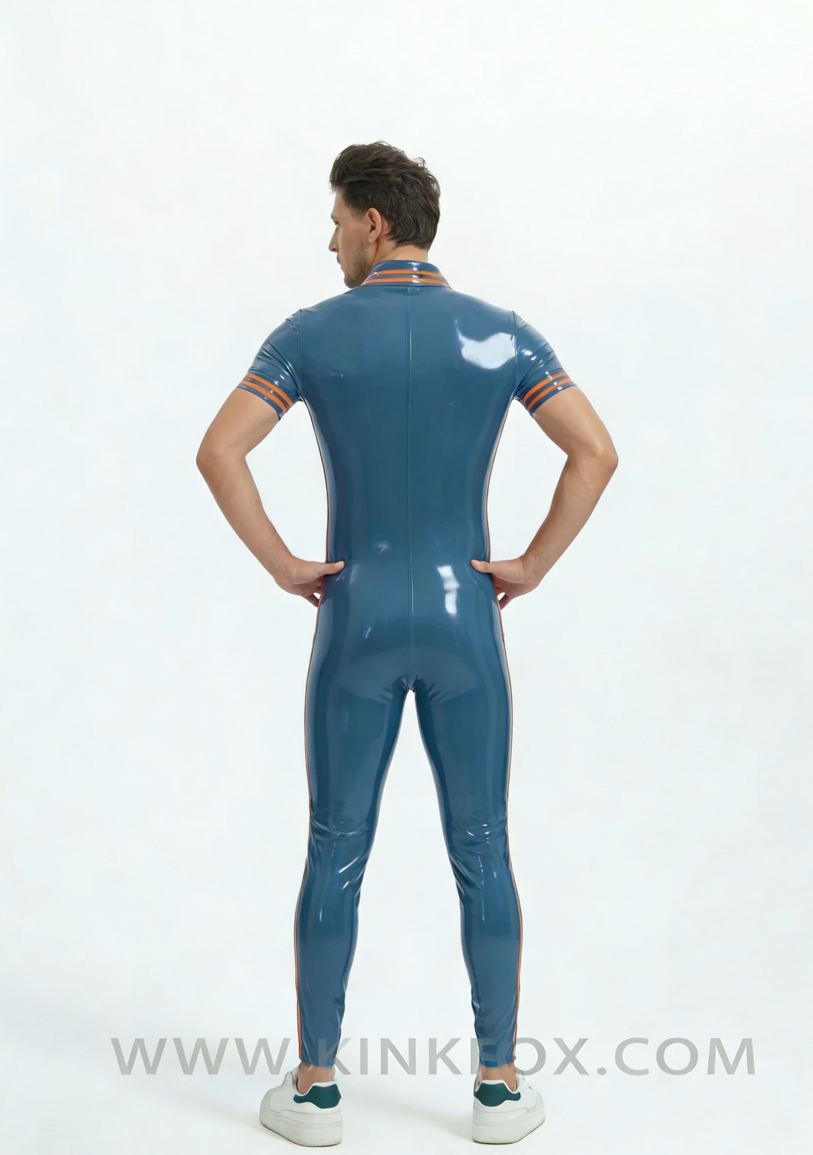 Glossy Latex Polo Catsuit - Image 2