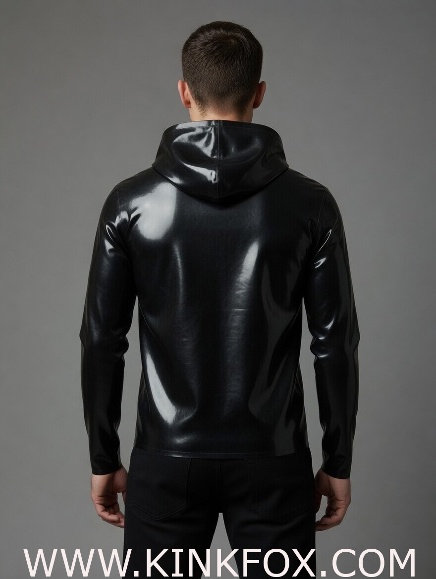 V-Stripe Latex Hoodie - Image 2
