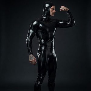 Face Entry Latex Catsuit