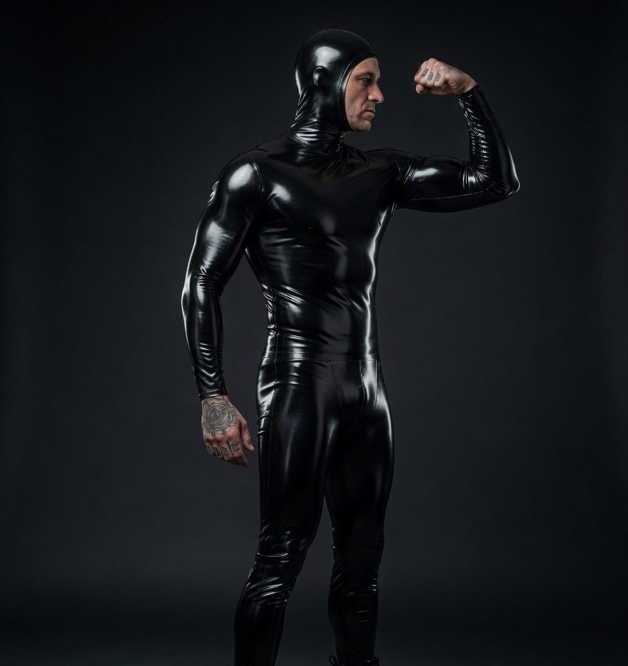 Face Entry Latex Catsuit