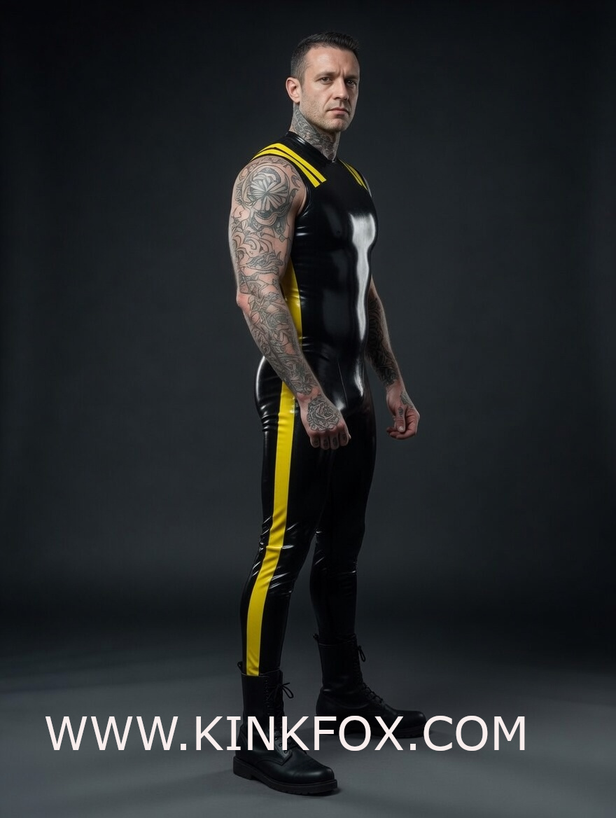 Volt Sleeveless Latex Catsuit - Image 4