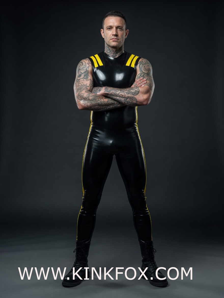 Volt Sleeveless Latex Catsuit - Image 6
