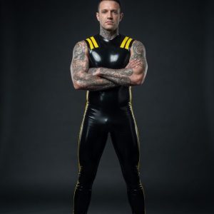 Volt Sleeveless Latex Catsuit