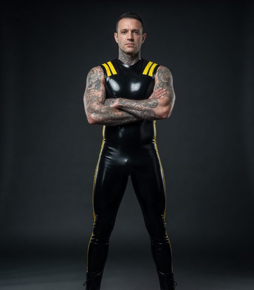 Volt Sleeveless Latex Catsuit