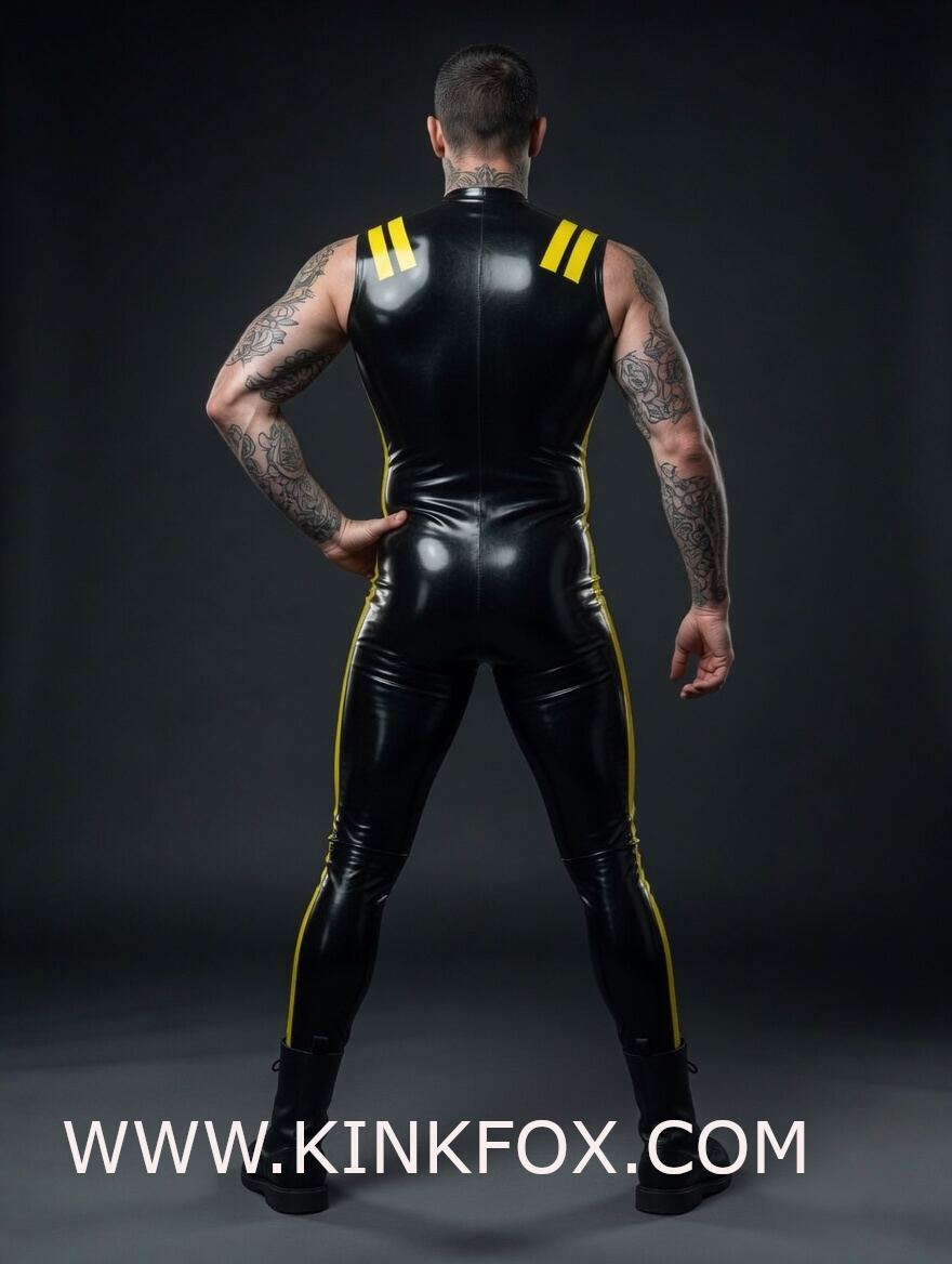 Volt Sleeveless Latex Catsuit - Image 7