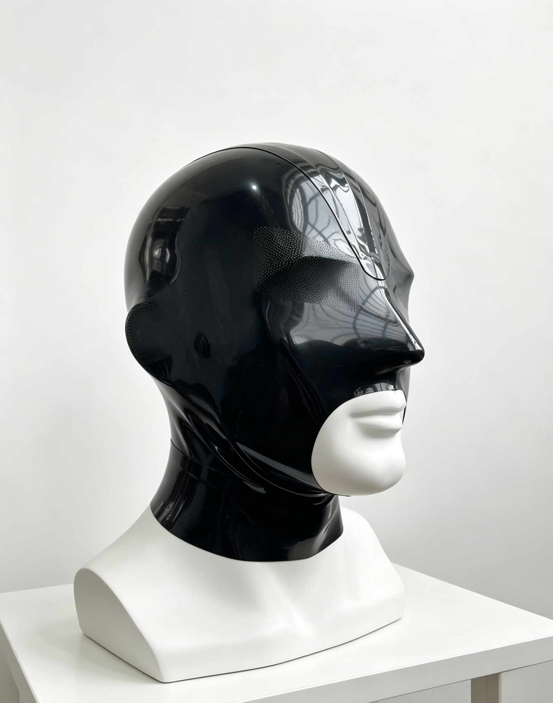 A Black Latex Hood with Micro-Perforated Holes