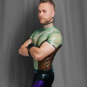 Mint Green Short Sleeve Latex Top