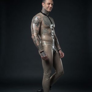 Sheer Core Zip Latex Catsuit