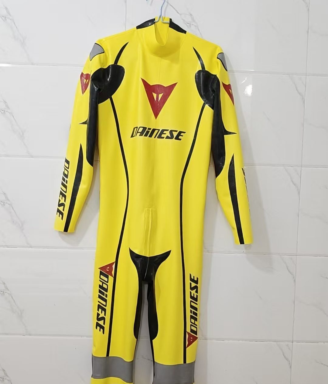 Yellow High Gloss Racing Latex Suit