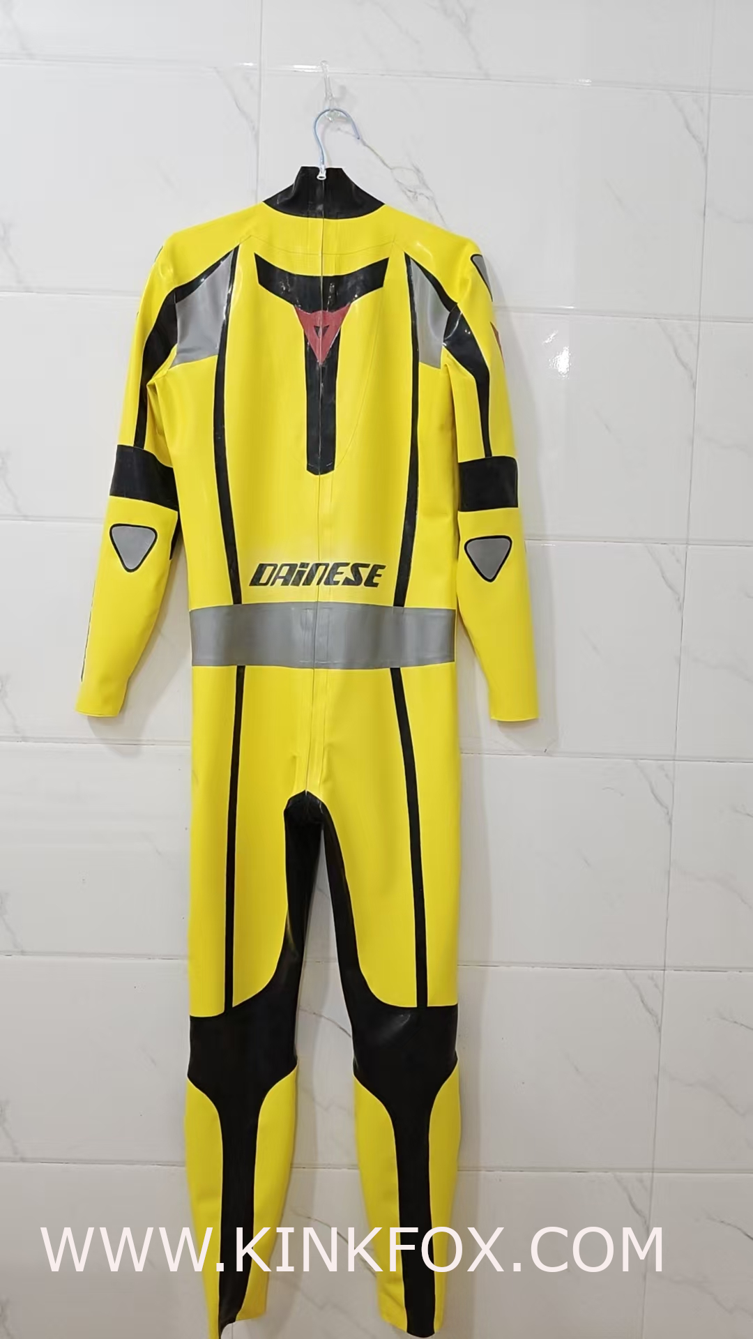 Yellow High Gloss Racing Latex Suit - Image 3