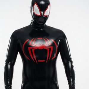 Shadow red latex catsuit