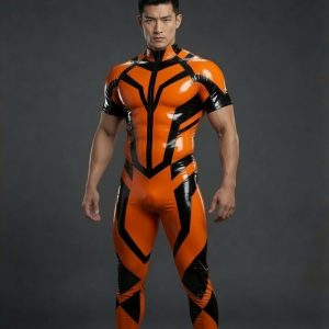 Tangerine Vanguard Latex Catsuit