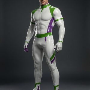 Verve Green-Violet Latex Catsuit