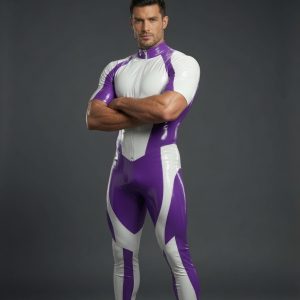 Violet Pulse Latex Catsuit