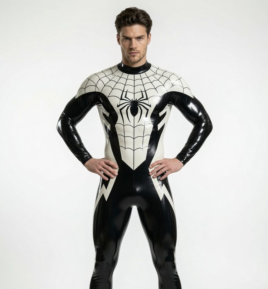 Monochrome Web Latex Catsuit
