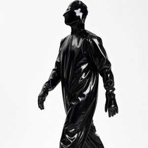 Full-Enclosure Heavy Black Latex Suit