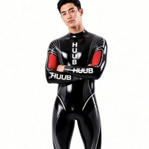Black & Red Graphic Performance Latex Suit