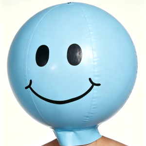 Smiley Balloon Inflatable Latex Hood