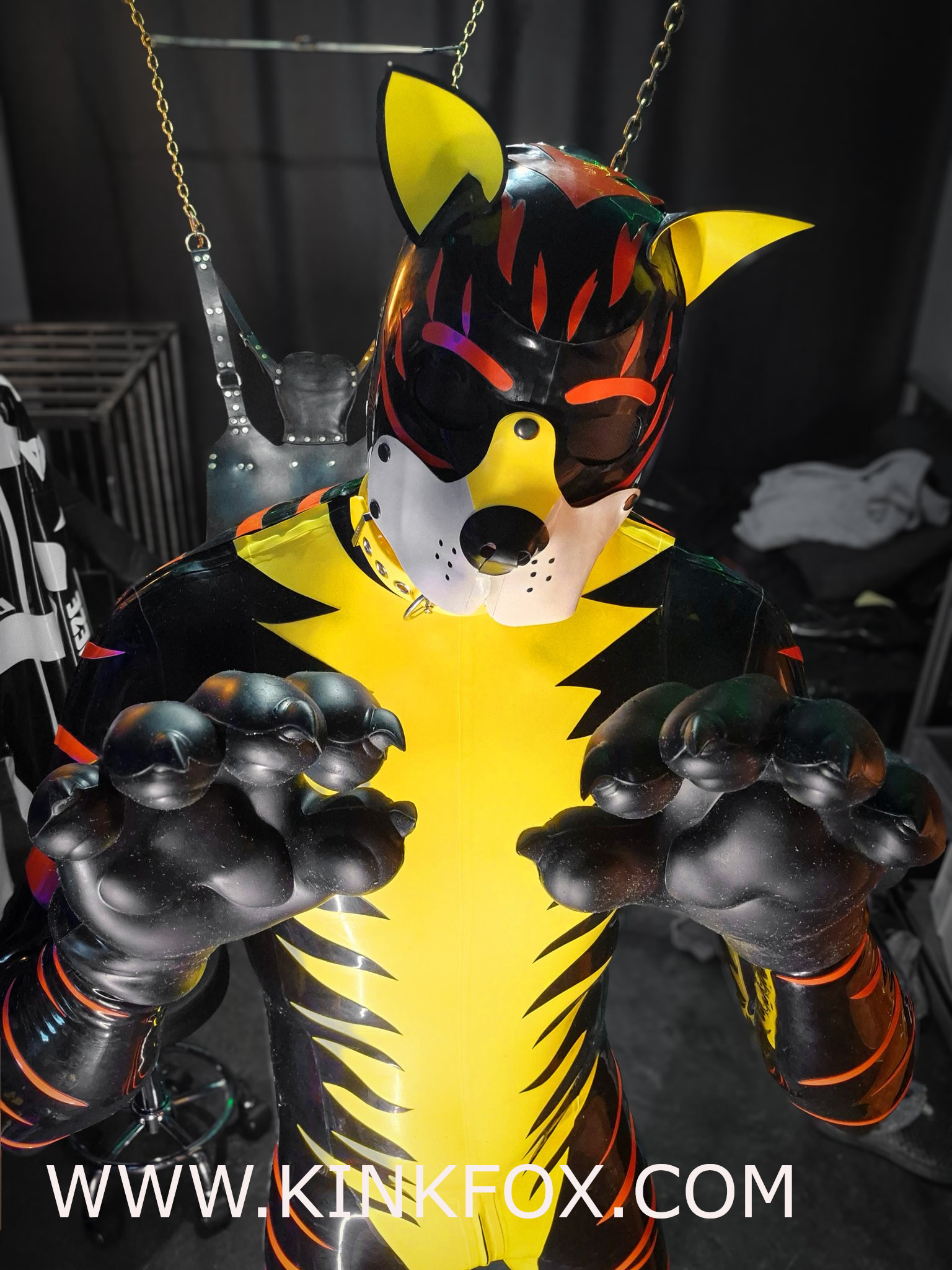 Artisan Tiger Latex Catsuit - Image 2