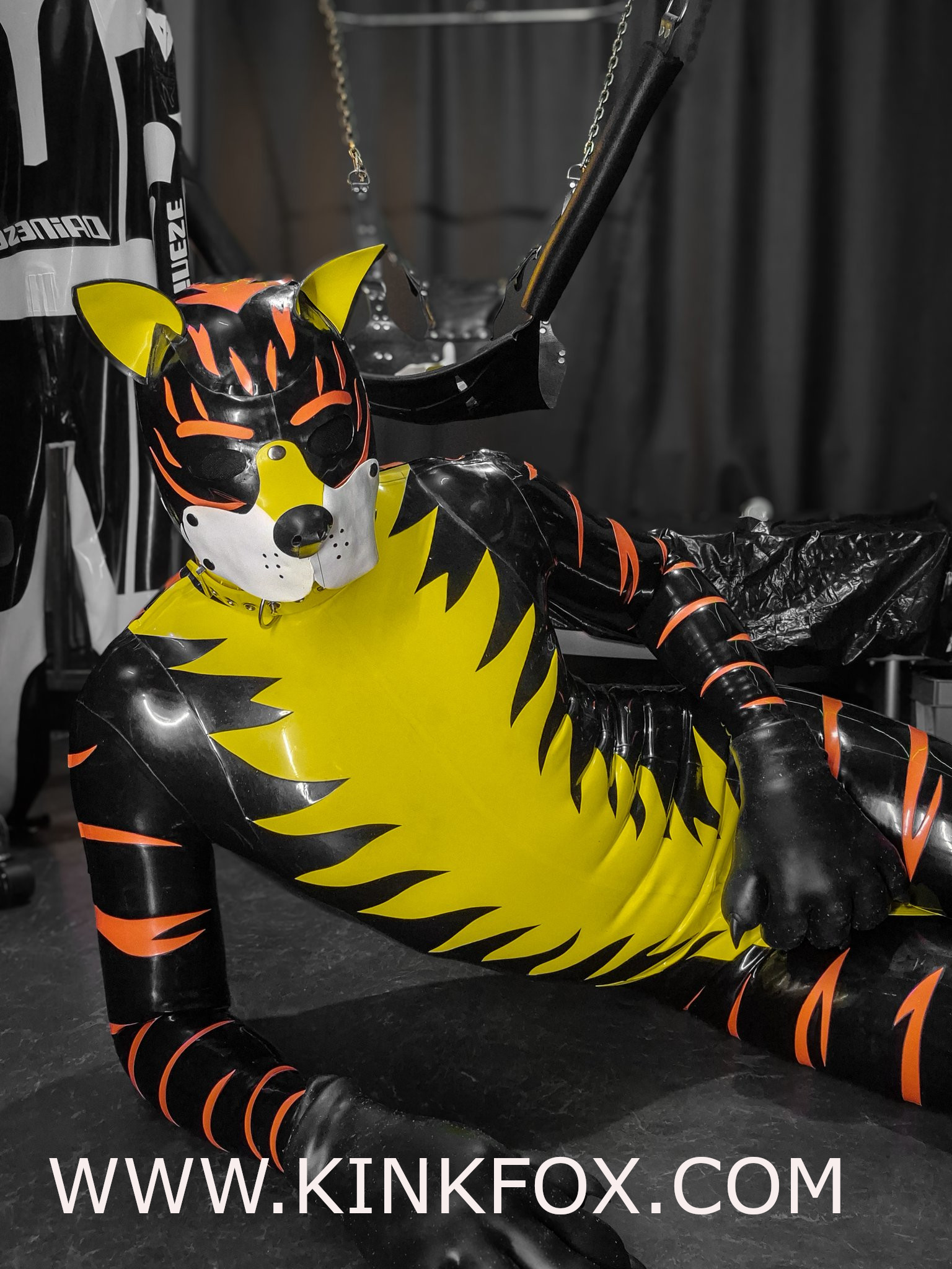 Artisan Tiger Latex Catsuit - Image 3