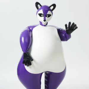 Inflatable Big Raccoon latex suit